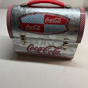 Coca Cola Silver and Red Checkered music box